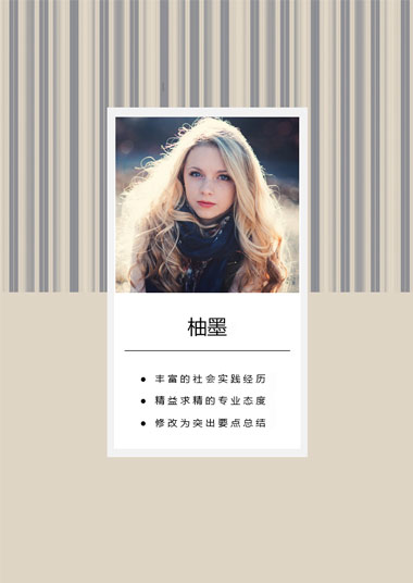 丰富欧美风正式面试求职简历模板