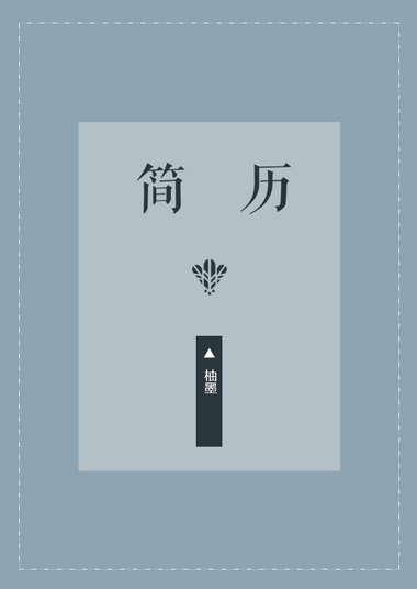 雾霾蓝正式面试求职简历模板
