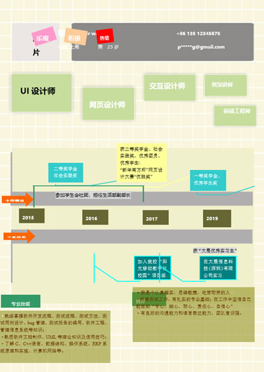 小清新个性应届毕业生求职简历