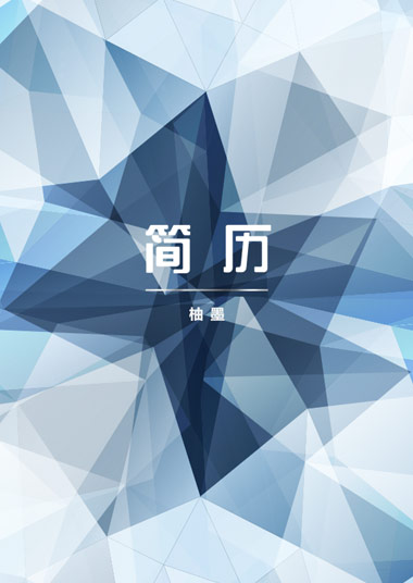 蓝色钻石简洁办公简历模板