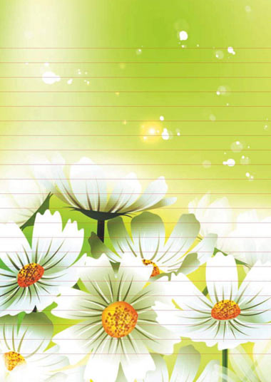 菊花信纸模板